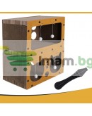 Драскалка за котки двуетажна къща легло с играчки неплъзгащо се